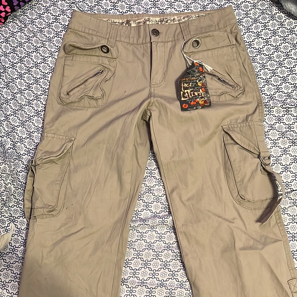 Selling: Tan cargo pants. Size 7.